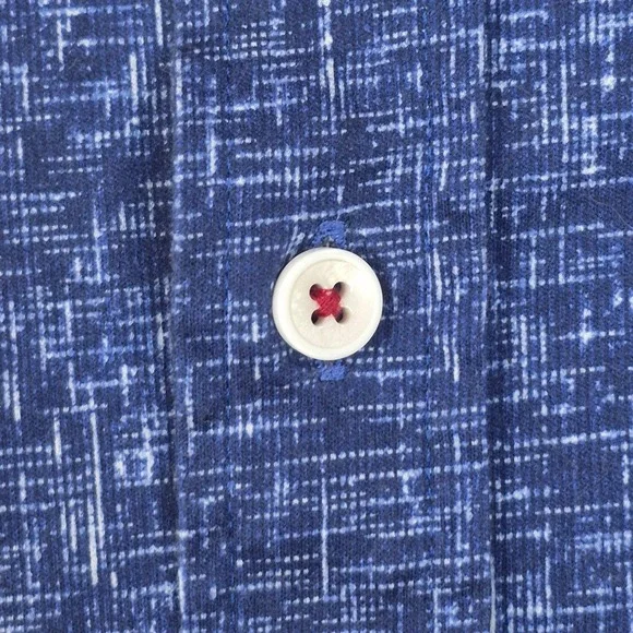 Buttercloth Long‎ Sleeve Button Down Shirt Men's 2XLT Geometric Flip Cuff - Picture 4 of 8